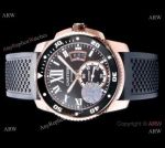Swiss Replica Cartier Calibre De Cartier Diver Rose Gold Black Dial Watch 42mm